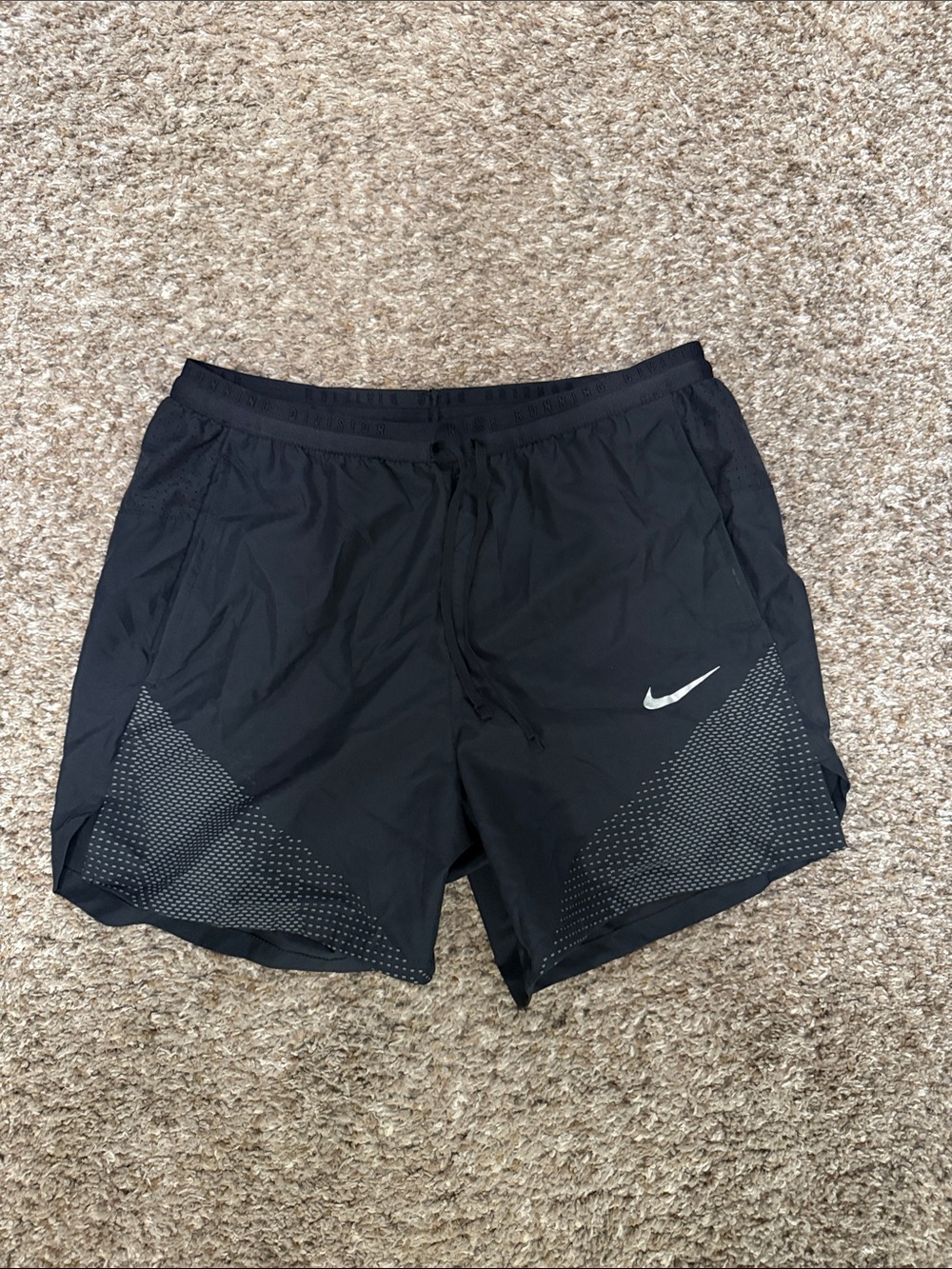 Nike Men’s Black Athletic Shorts with Reflective Swoosh